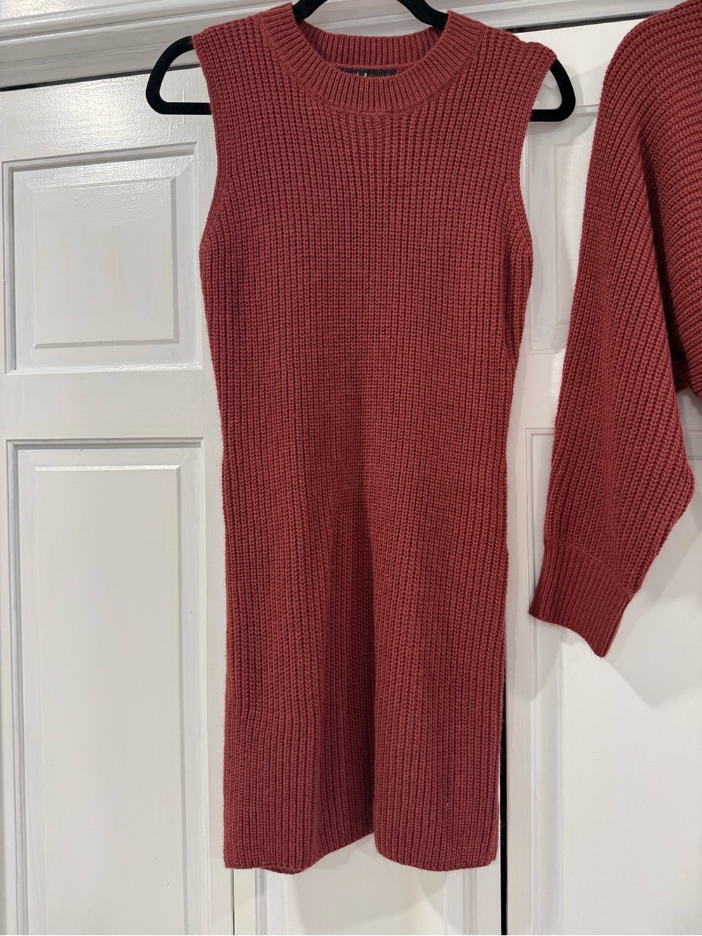 Lulu’s Toasty Time Dark Mauve Long Sleeve Two-Piece Sweater Dress - Picture 2 of 8